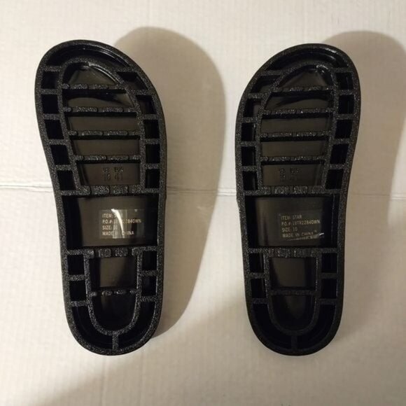 Kali Women's Black Glitter Slide Sandals Size 10- Comfortable Casual Shoes-NEW - Picture 6 of 9